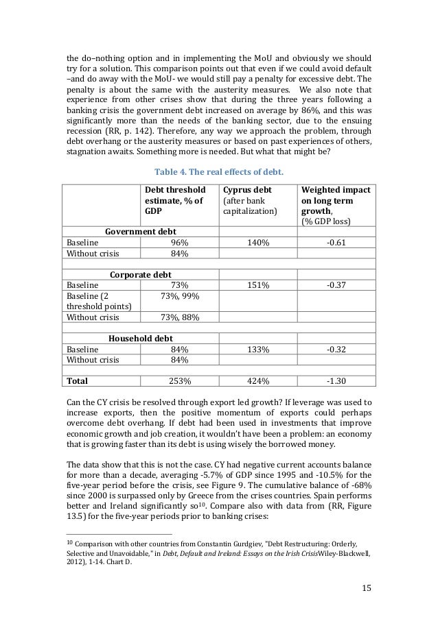 Cyprus Debt. The perfect crisis and a way forward