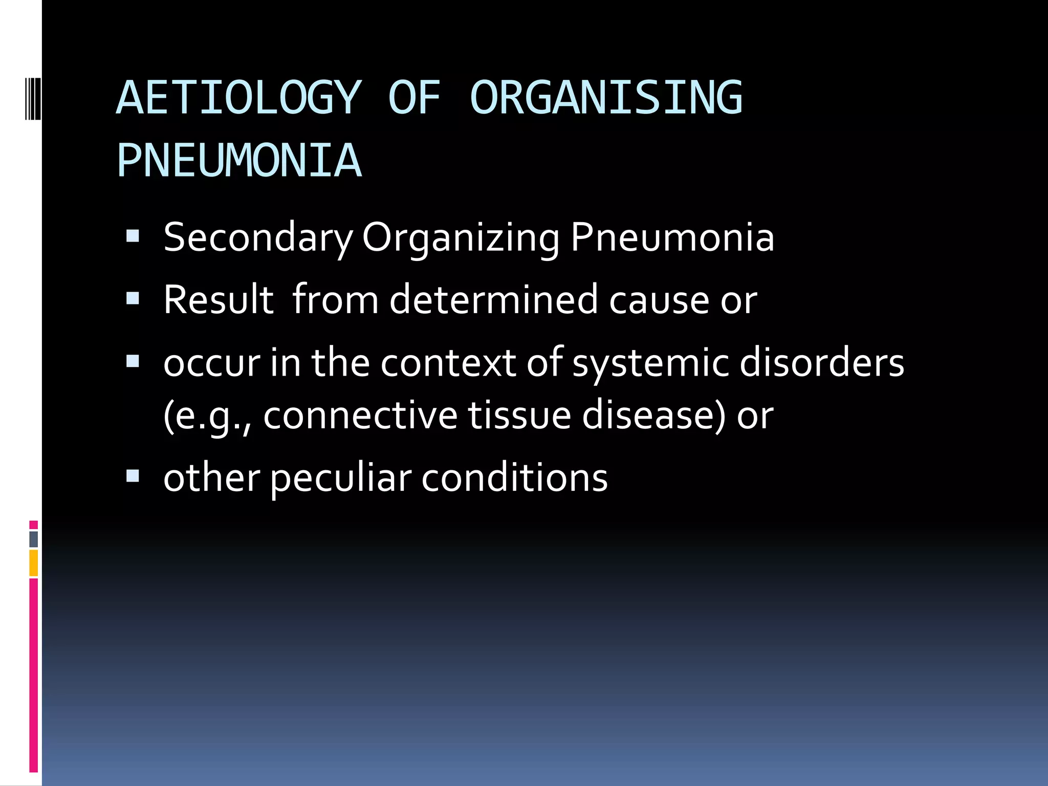 Cyptogenic orgnaising pneumonia | PPTX
