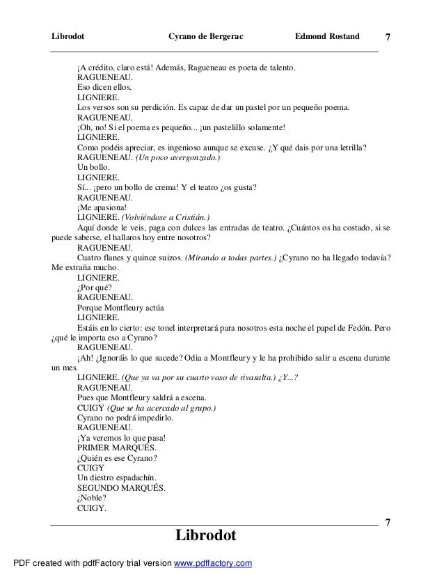 an analysis of cyrano in cyrano de bergerac by edmond rostand Plot summary of cyrano de bergerac by edmond rostand part of a free study guide by bookragscom. an analysis of cyrano in cyrano de bergerac by edmond rostand Plot summary of cyrano de bergerac by edmond rostand part of a free study guide by bookragscom.