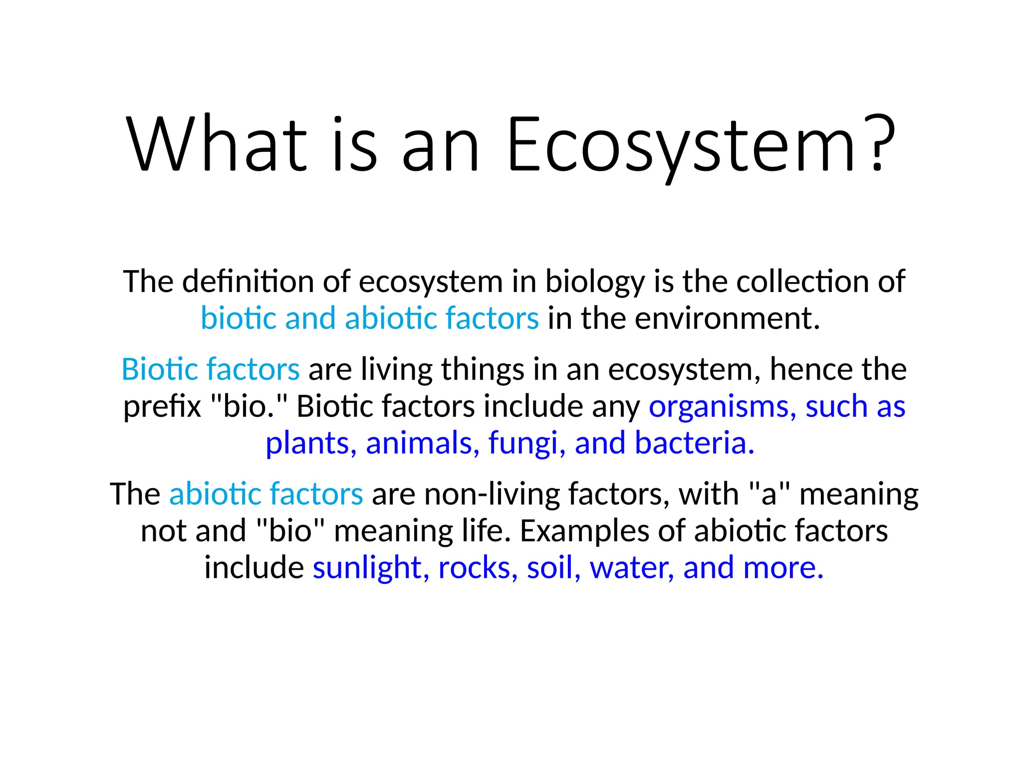 meaning of environment, ecology and ecosystem. reporting on tle | PPTX