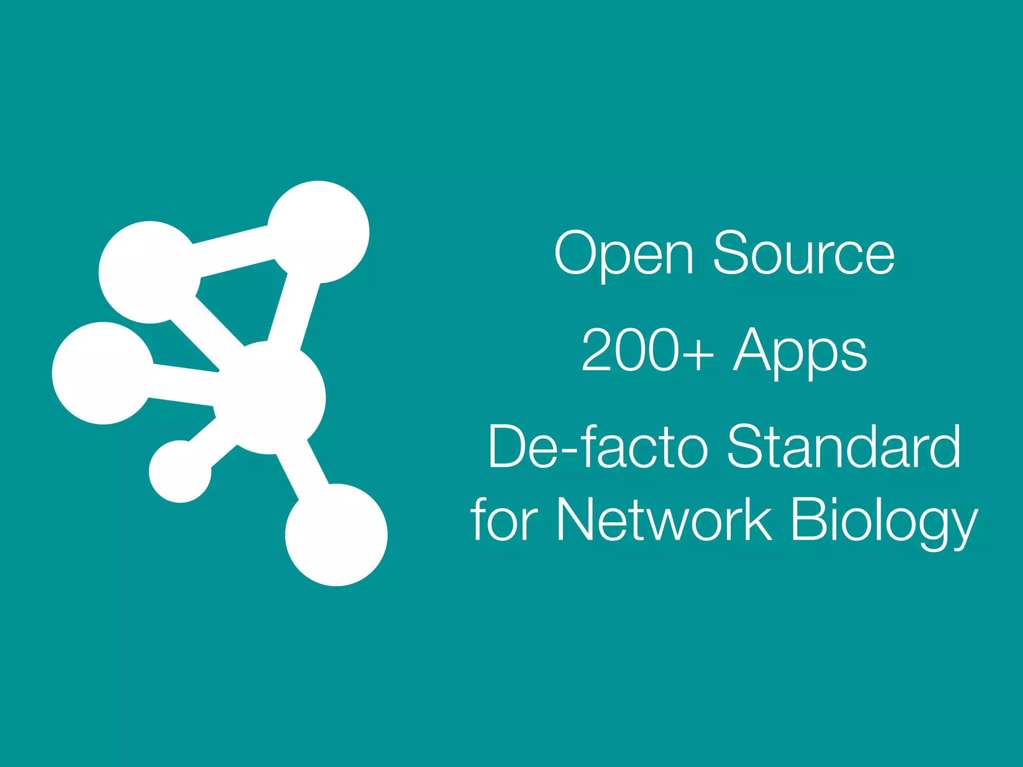 Open Source
200+ Apps
De-facto Standard
for Network Biology
