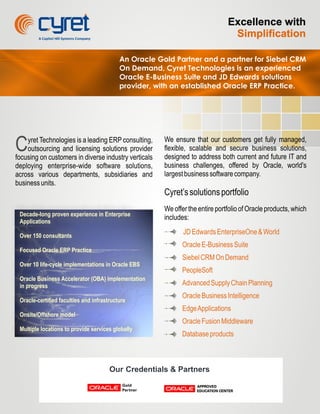 Cyret Corporate Brochure (Four Pages)