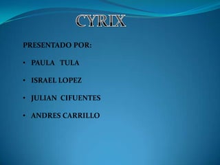 CYRIX PRESENTADO POR: ,[object Object]