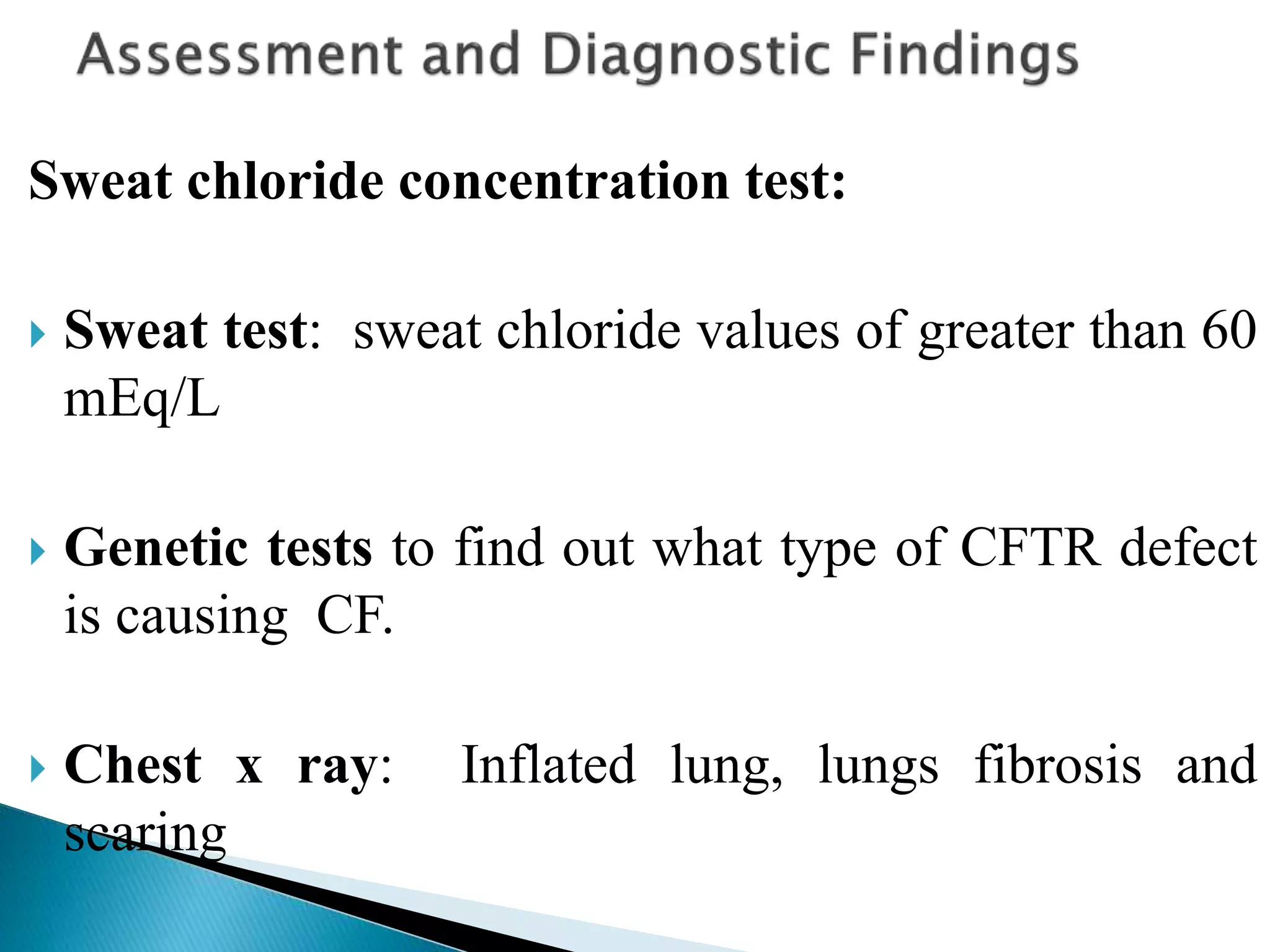 Cf Testing Cystic fibrosis | PPTX