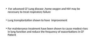 CYSTIC FIBROSIS presentation by Dr.D.Rajan | PPTX