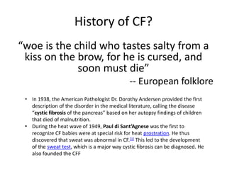 Cystic fibrosis as a chronic medical condition | PPTX