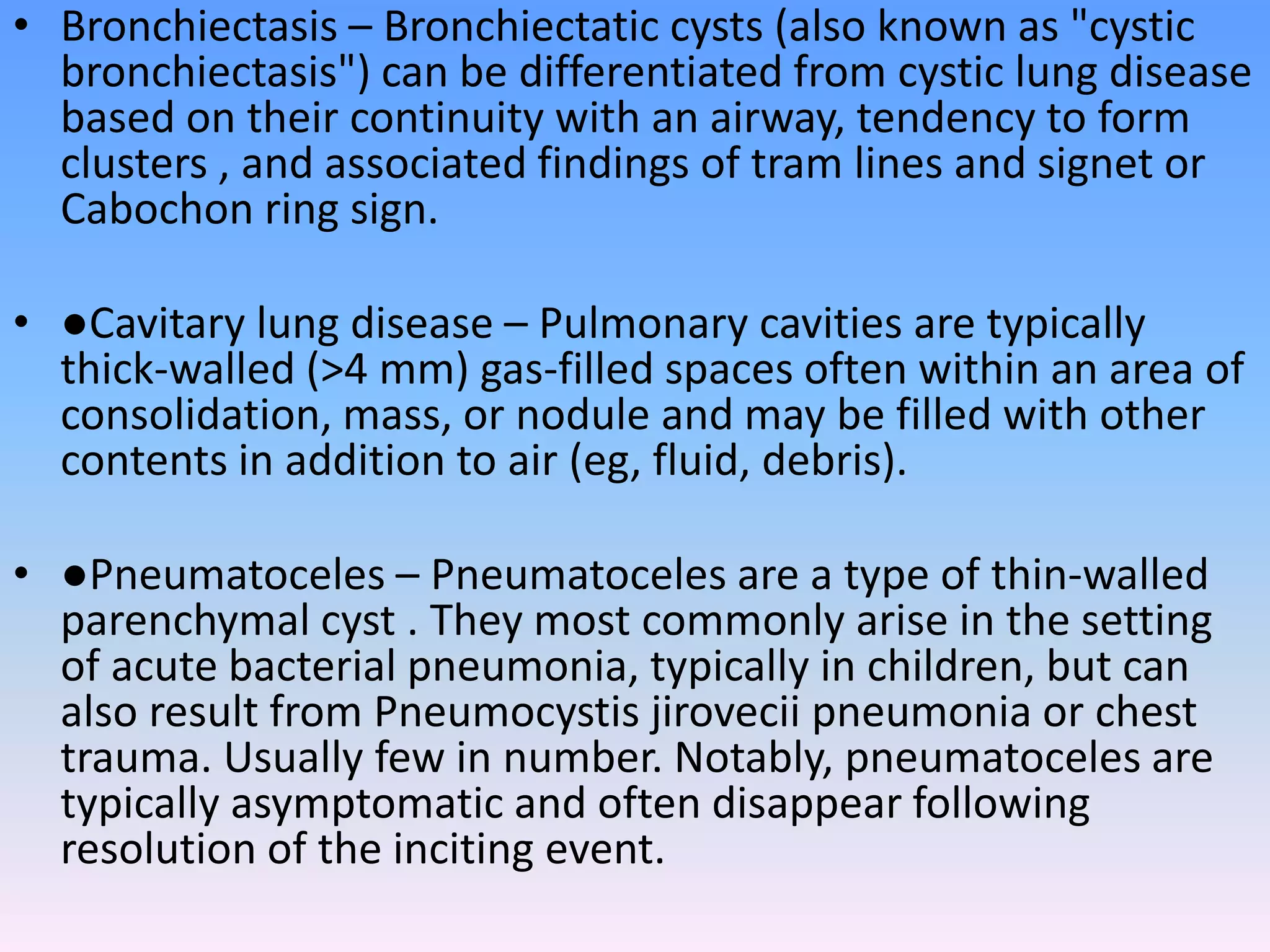Cystic lung disease | PPTX