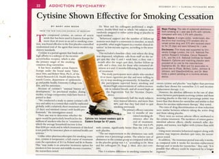 Cystisine helps stop smoking