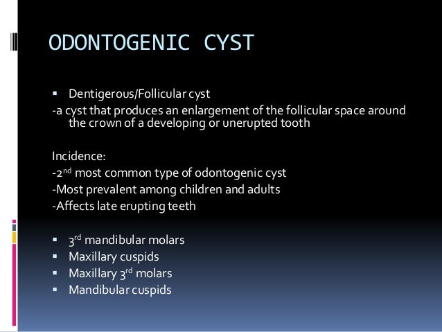 Cysts of the Oral Cavity