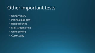 Cystometry and uroflowmetry