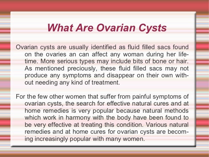 Looking For An At Home Cure For Ovarian Cysts? Here Are A Few That Work