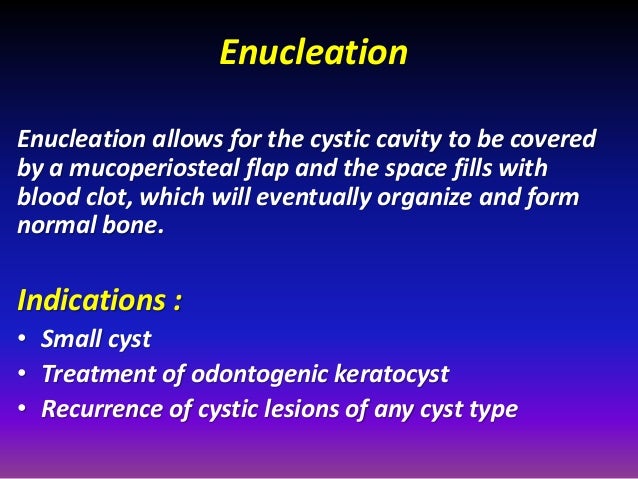 Cysts in orofacial region