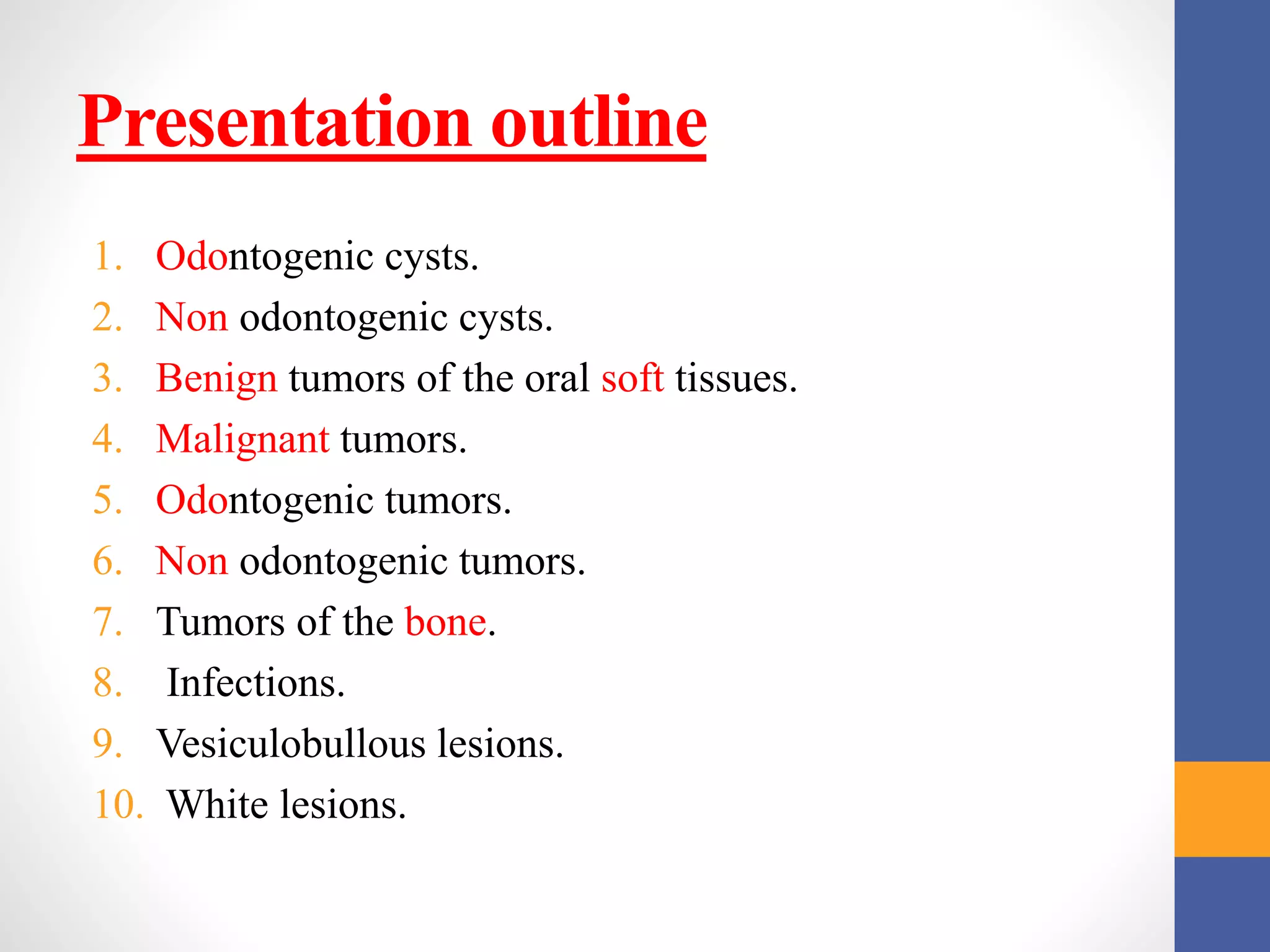 Cysts and tumors in pediatric dentistry | PPTX