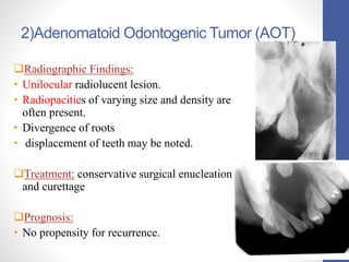 Aot Radiograph Cysts and tumors in pediatric dentistry | PPTX