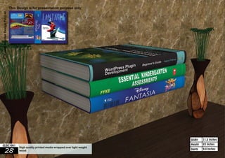 Widht 
Height 
GLSC1061 
High quality printed media wrapped over light weight 
wood 
28 Depth 
11.5 Inches 
03 Inches 
9.5 Inches 
This Design is for presentation purpose only. 
 