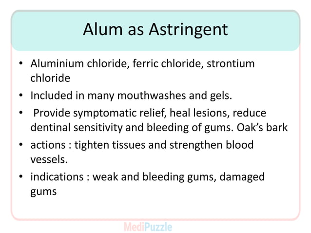 Dentistry-_Astringents.pdf | Oral care | Personal Care