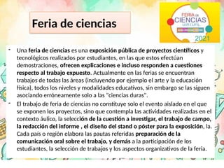 FERIA DE Ciencias en la escuela secundaria | PPTX