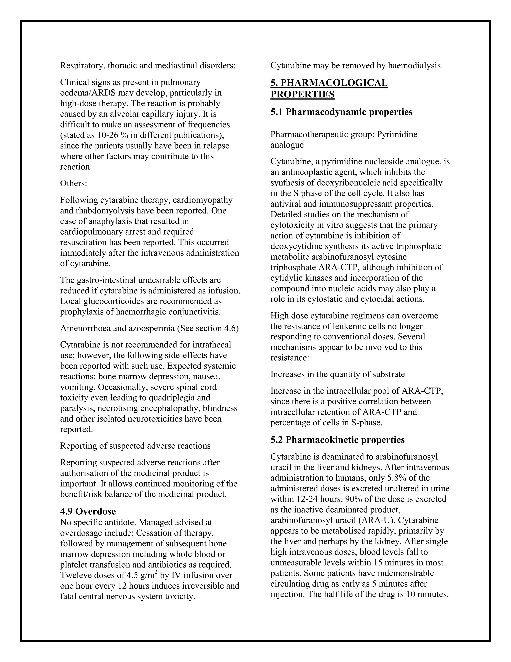 Cytarabine 100 mgml solution for injection or infusion smpc taj ...