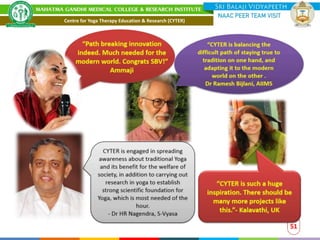 51
Centre for Yoga Therapy Education & Research (CYTER)
 