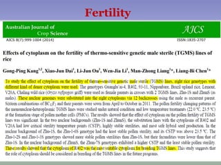 Fertility
 