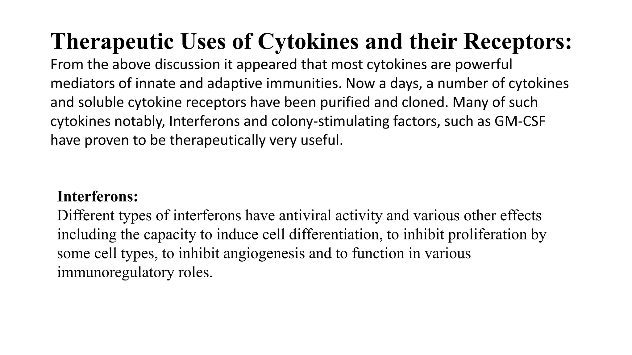 Role of Cytokines in immuneregulation | PPTX