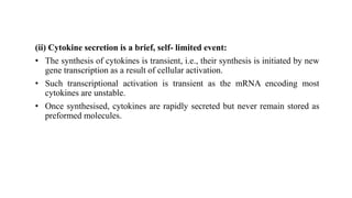 Role of Cytokines in immuneregulation | PPTX