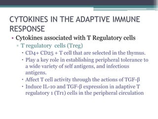 Cytokines in the adaptive immune response | PPTX