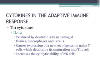 Cytokines in the adaptive immune response | PPTX