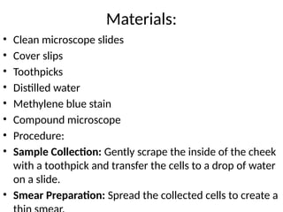Toothpick Under Microscope Color Cytological tests Histopathology and cytopathology CMLT 3rd year | PPTX
