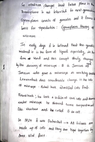 Cytology and genetics notes