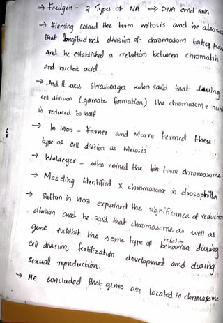 Cytology and genetics notes