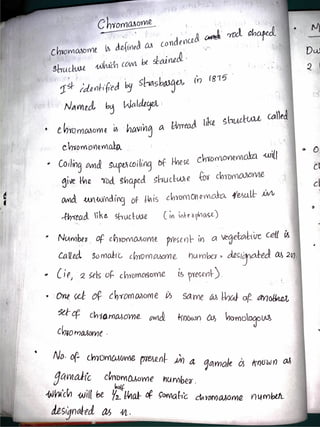 Cytology and genetics notes