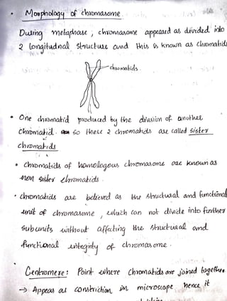 Cytology and genetics notes