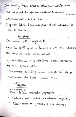 Cytology and genetics notes