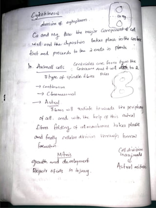 Cytology and genetics notes