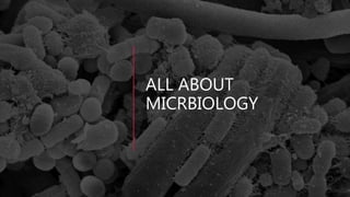 ALL ABOUT
MICRBIOLOGY