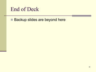 End of Deck
 Backup slides are beyond here
34
 