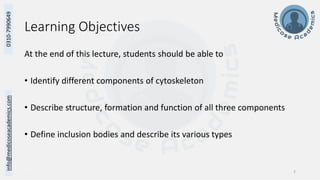 Cytoskeleton and Cell Inclusions - Dr Muhammad Ali Rabbani - Medicose ...