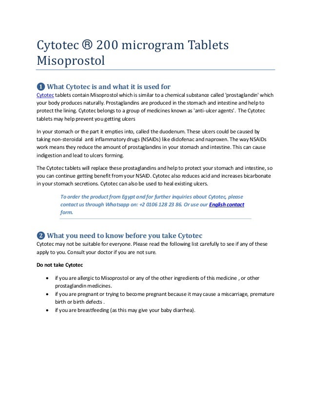 Cytotec how to order