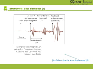 Terratrèmols: ones sísmiques (1)
(YouTube - simulació arribada ones S/P)
 
