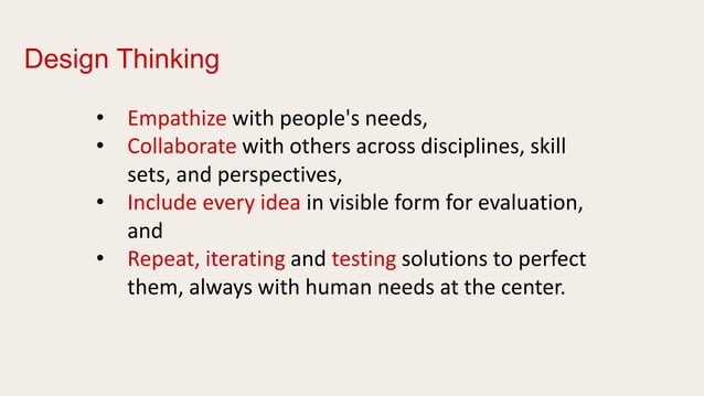 Approach of Design Thinking | PPT