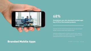 68%
Smartphone user who download branded apps
buy 67,9% of the branded products
Proactively envisioned multimedia based ex...