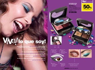 lo que soy!
                                                                                                                                                                       personaliza tu look




                                                                                                                                                                                                                       50%
                                                                                                                                                                       en cualquier lugar                                   -
                                                                                                                                                                       cyº art box
                                                                                                                                                                       paleta de maquillaje
                                                                                                                                                                       sombra + brillo + labial
                                                                                                                                                                       cy twelve o' clock sombras x 12 3.2
                                                                                                                                                                       g / .11 oz. cy lápiz labial 1.4 g / .049
                                                                                                                                                                       oz. cy mad 4 color labial full color 1.5         de descuento
                                                                                                                                                                       g / .052 oz.                                             -
                                                                                                                                                                       valorizado en $220.00

                                                                                                                                                                       $109.90




                                                                                                                                                                       a

                                                                                                                                      dramatic
                                                                                                                                      08536
                                                                                                                                  b


                                                                                                                                                                                                 bohemic
                                                                                                                                                                                                 02965
                                                                                                            con espejo
                                                                                                            interior                                                                                       b

                                                                                                                                                                                                                                a



                                               lo que soy!                                                               a            b


                                             Hoy en cyzone celebramos tu actitud,, tu personalidad
                                                y cada una de esas cosas que te hacen única y especial,               labial      brillo

                                                                     que te hacen ser quien     eres!!
                                                                                                             1 ilumina la parte             2 aplica el tono
                                                                                                               superior del                      morado
                                                      Por eso, en esta sección, hemos preparado para ti        párpado con el                    partiendo del
                                                                                                               tono plateado                     lagrimal en sentido
                                                    descuentos nunca antes vistos en                                                             ascendente
                                             varios de nuestros productos, para que elijas los que más te
                                                              gusten y puedas pedirlos       todos!!!                                                                   bohemic                                   bohemic

                                             Así que ya lo sabes, aprovecha esta oportunidad y grita con

                                                                    nosotros   ¡viva lo que soy!

                                                                                                             3 acentúa el                   4 aplica el tono           5 aplícate el labial y el brillo
                                                                                                               extremo superior                  celeste por el            para darle a tu boca un
                                                                                                               del ojo con el                    borde inferior
Michelle está usando cy˚ art box dramatic.                                                                     tono oscuro                       de tu ojo                 acabado soﬁsticado

4                                                                                                                                                            promo Be Sexy Party: pág. 35                                                     5
 