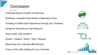 #CD19
Conclusion
Understanding the System Architecture
Building a consistent Data Model in Marketing Cloud
Creating a Unif...