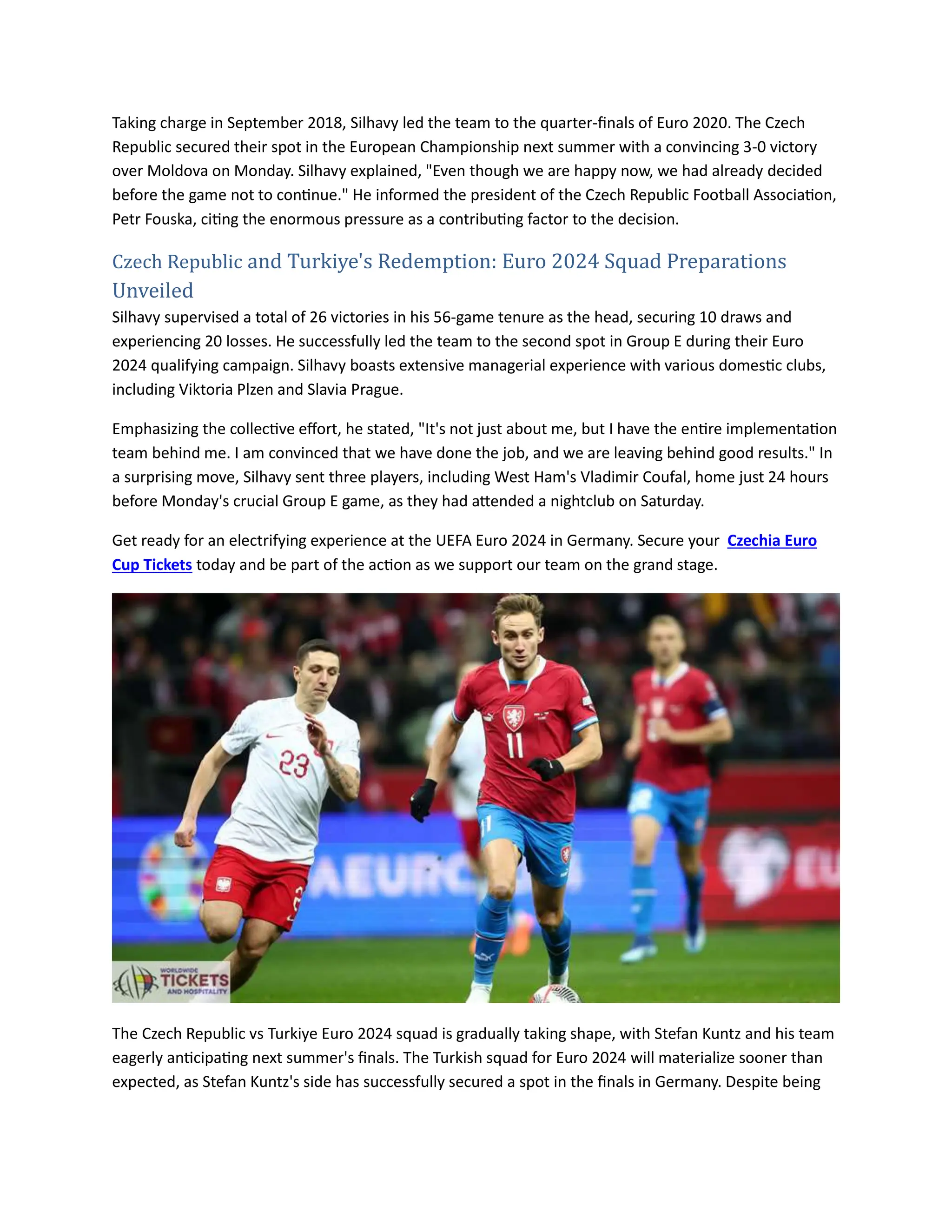 Czechia VS Turkey Showdown in Euro 2024 the Clash of Titans.docx 