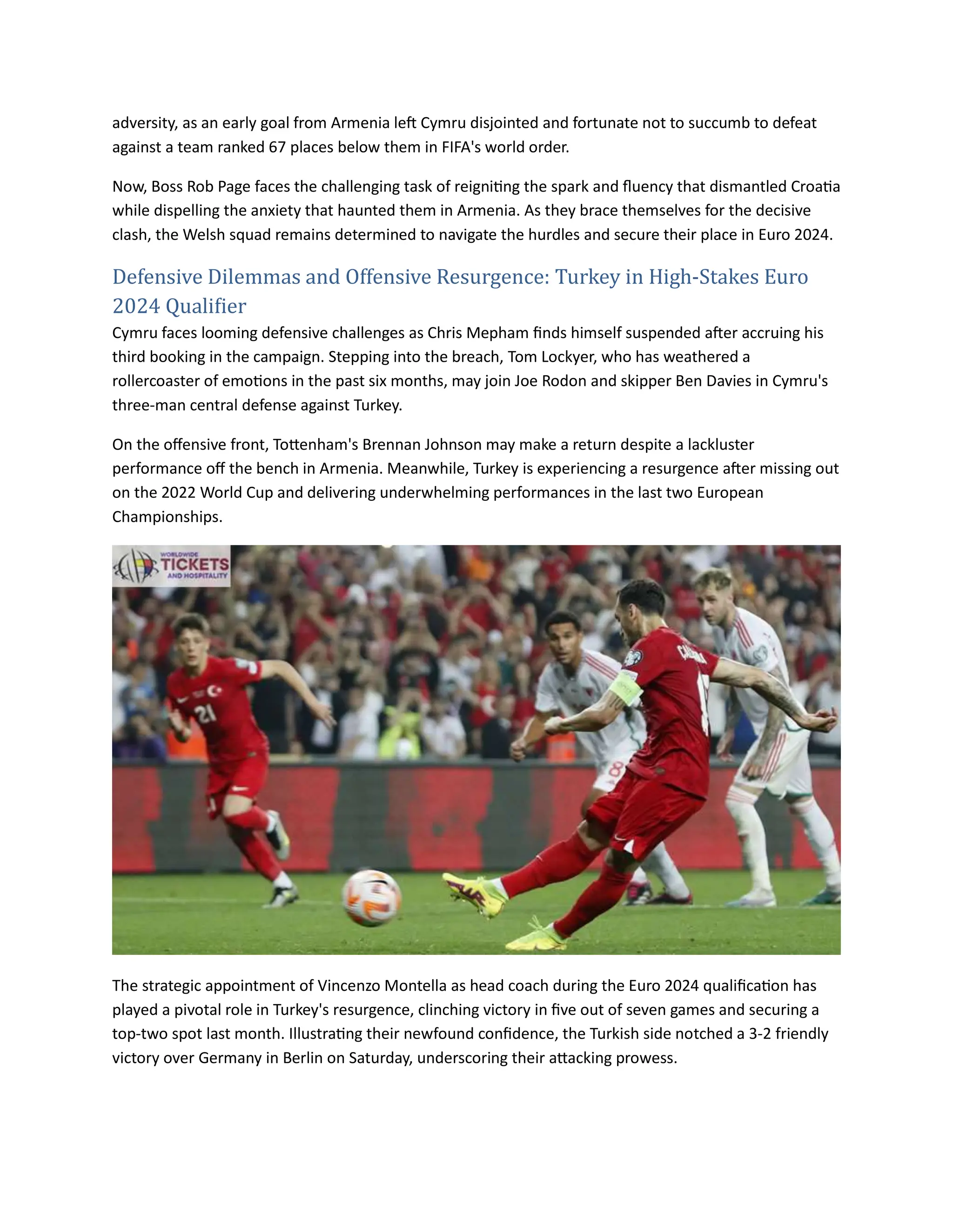 Czechia VS Turkey Showdown in Euro 2024 the Clash of Titans.docx 