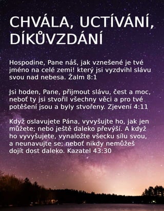 Czech Praise Worship Thanksgiving Tract