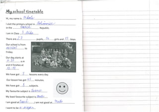 Task 3 - School subjects & timetables (Czech Republic)