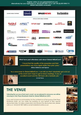 following the success of last year's event, we are pleased to announce we will be
returning to Park Plaza Riverbank Hotel ...