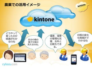 農業での活用イメージ




どうやって
育ったのか            温度、湿度   日照の変化
経過がわか            の管理も完   も照度計で
        自分の畑の
 るわね             璧、去年と   わかるね
        様子も毎日
        見えるのね。   比較もでき
                   る。
 